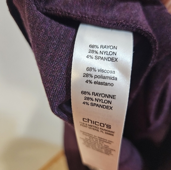 Weekends by Chicos purple pants 2 short - Picture 11 of 12